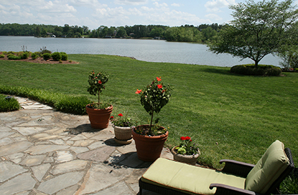 manicured lawn home for sale